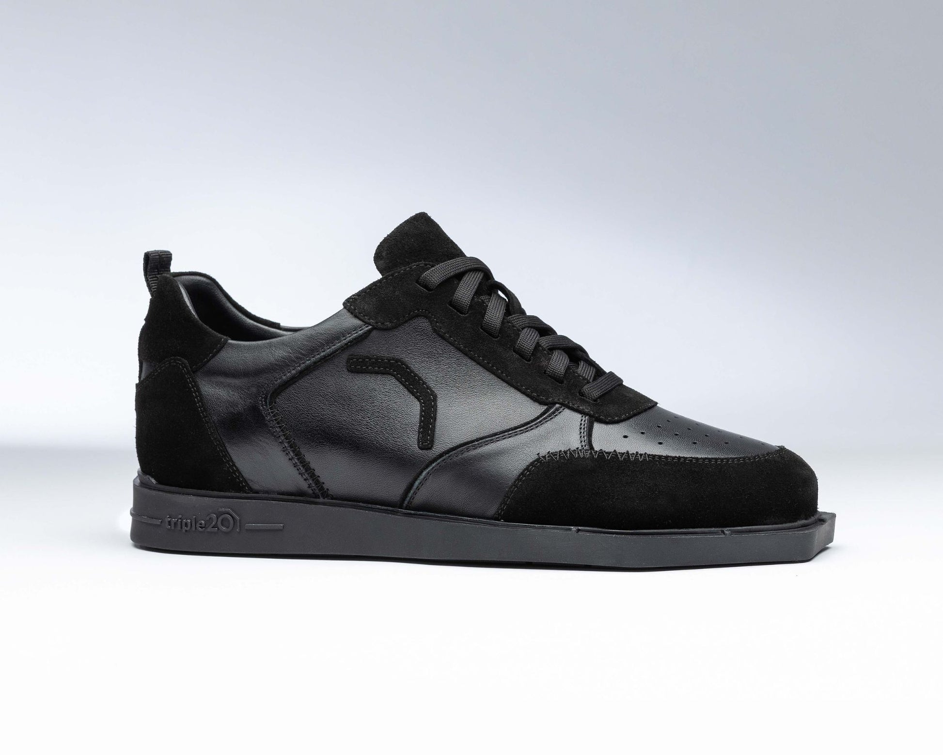shoe full leather black | Darts Sneaker | triple20® darts – www.dartsshoes.com